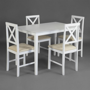 Обеденный комплект эконом хадсон стол 4 стула hudson dining set