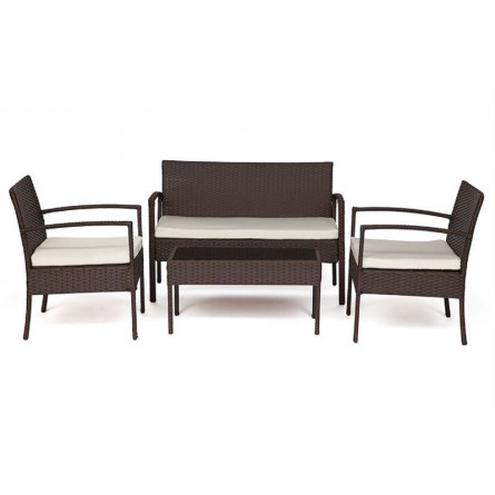 Лаундж сет (диван+2кресла+столик+подушки) (mod. 210000) 