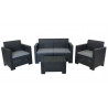 Комплект для отдыха SET NEBRASKA 2 (Двухместный диван, 2 кресла, кофейный столик). Цвет венге.
