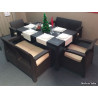 Комплект мебели YALTA FAMILY SET (Ялта) темно коричневый из пластика под искусственный ротанг