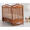 Кроватка для новорожденных с планкой для качания и ящиком «Анжелика» вишня