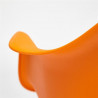 Кресло Secret De Maison CINDY (EAMES) (mod. 919) дерево береза/металл/сиденье пластик, 60*62*79см, оранжевый/orange with natural