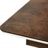 Стол RADCLIFFE( Mod. EDT-VG002)  мдф high glossy, закаленное стекло, 120/150x80x75, коричневый, стекло "burning stone"