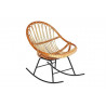 Кресло-качалка Secret De Maison Petunia (mod. 01 5088 RC SP KD/1-1 ) натуральный ротанг/металл, 80х61х80см, светлый мед/черный