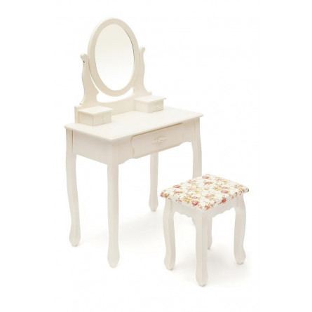 Туалетный столик с зеркалом и табуретом Secret De Maison COIFFEUSE ( mod. HX15-075 ) дерево павловния, мдф, 70x40x130см / 36x38x