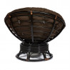 Кресло-качалка "PAPASAN" w 23/01 B / с подушкой / Antique brown (античный черно-коричневый), ткань Коричневый, 3М7-147