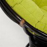 Кресло-качалка "PAPASAN" w 23/01 B / с подушкой / Antique brown (античный черно-коричневый), флок Олива, 23 