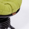Кресло-качалка "PAPASAN" w 23/01 B / с подушкой / Antique brown (античный черно-коричневый), флок Олива, 23 