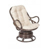 Кресло вращающееся "FLORES" 5005 /с подушкой/ walnut (грецкий орех), ткань: хлопок, цвет: натуральный