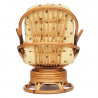 Кресло вращающееся "FLORES" 5005 /с подушкой/ Honey (мед), ткань: хлопок, цвет: натуральный