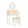 Туалетный столик с зеркалом и табуретом Secret De Maison ARNO ( mod. HX18-263 ) дерево павловния, мдф, 75х40х141см, butter white