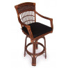 Барный стул Andrea Pecan Washed (античн. орех), Ткань рубчик, цвет кремовый