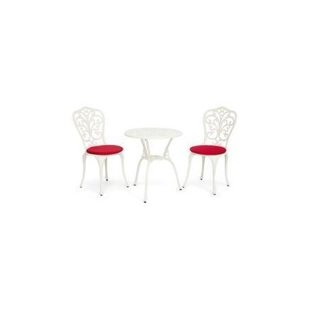 Комплект Secret De Maison Romance (стол +2 стула + 2 подушки) алюминиевый сплав, D60/H67, 53х41х89см, butter white 