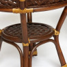 Комплект террасный ANDREA (стол кофейный со стеклом + 2 кресла + подушки) ротанг, 64х67х92см / D60х55, Pecan Washed (античн. оре