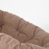 Кресло "PAPASAN ECO"  P115-1/SP STD / c подушкой, ремешками / Natural (натуральный), экошерсть Коричневый, 1811-5