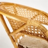 ТЕРРАСНЫЙ КОМПЛЕКТ "PELANGI" (стол со стеклом + 2 кресла) /без подушек/ ротанг, кресло 65х65х77см, стол диаметр 64х61см, Honey (