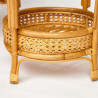 ТЕРРАСНЫЙ КОМПЛЕКТ "PELANGI" (стол со стеклом + 2 кресла) /без подушек/ ротанг, кресло 65х65х77см, стол диаметр 64х61см, Honey (