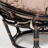 Кресло "PAPASAN"  23/01 W /с подушкой/ Antique brown (античный черно-коричневый), экошерсть Коричневый, 1811-5