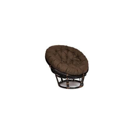 Кресло "PAPASAN" 23/01 W /с подушкой/ Antique brown (античный черно-коричневый), ткань Коричневый, 3М7-147
