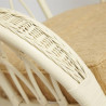 КОМПЛЕКТ для отдыха "MICHELLE" ( стол со стеклом+ диван + 2 кресла + подушки) TCH White (белый), Ткань рубчик, цвет кремовый