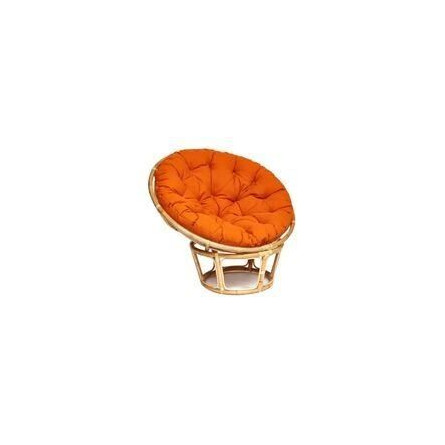 Кресло "PAPASAN ECO" P115-1/SP STD / c подушкой, ремешками / Natural (натуральный), ткань Оранжевый, С 23