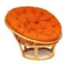 Кресло "PAPASAN"  23/01 W /с подушкой/ Honey (мед), ткань Оранжевый, С 23
