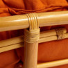 Кресло "PAPASAN"  23/01 W /с подушкой/ Honey (мед), ткань Оранжевый, С 23