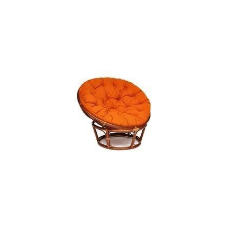Кресло "PAPASAN" 23/01 W /с подушкой/ Pecan (орех), ткань Оранжевый, С 23
