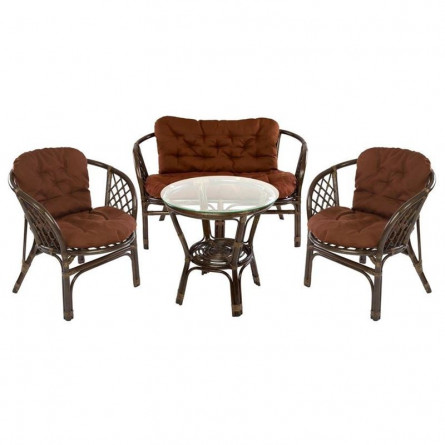 Комплект кофейный БАГАМА ST (стол+2 кресла+диван, подушка твил)