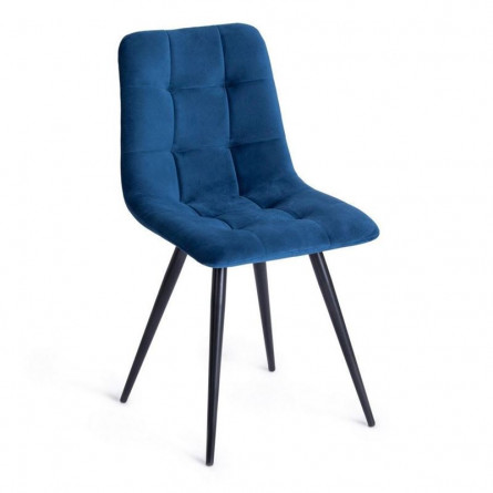 Стул CHILLY (mod. 7095) ткань/металл, 53х47х88 см, высота до сиденья 50 см, синий barkhat 29/черный