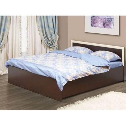 Кровать двойная с настилом 21.52-02 (1200 мм) венге/дуб