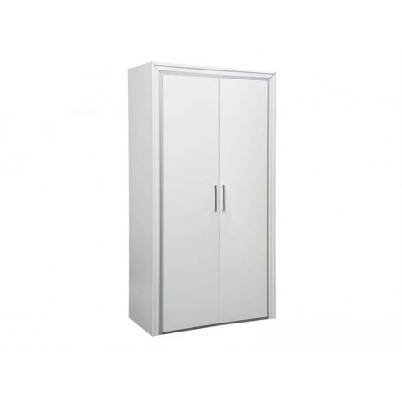 Шкаф для одежды Беатрис 38.01 белый с серебром