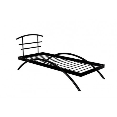 Кровать односпальная САКУРА (90х200/металлическое основание) Коричневый бархат