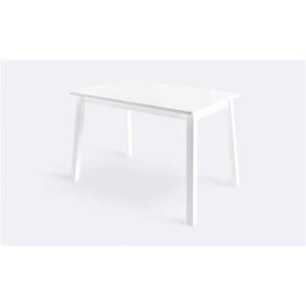ТИРК стол раздвижной со стеклом 110(140)х70, Белый/Белый