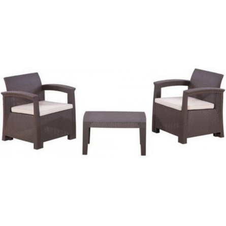 Комплект мебели Rattan Comfort 3 (2 кресла, стол) из искусственного ротанга