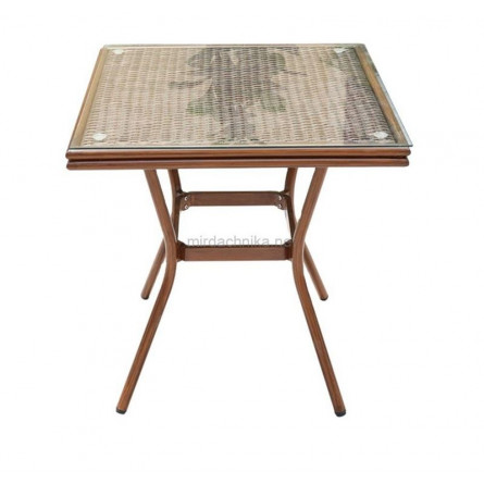 Стол квадратный из искусственного ротанга 70х70 БАМБУК "BAMBOO" арт.2012