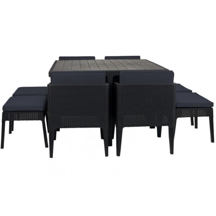 Комплект мебели Колумбия 9 сет (Columbia set 9 pcs) (графит)