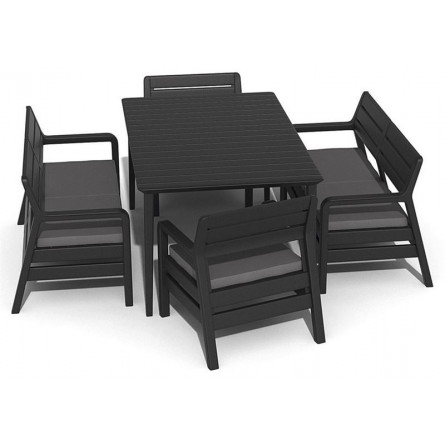 Комплект Делано со столом Лима 160 (Delano set with Futura table 160) серый