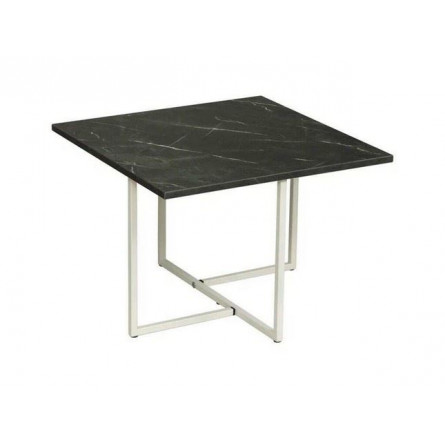 Скарлетт стол кофейный квадратный черный мрамор/белый