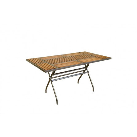 Стол к набору Бетта арт.002 УЦЕНКА (каркас серый, столешница коричневая)