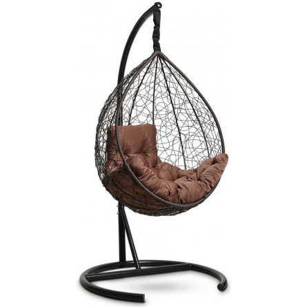 Кресло подвесное Сфера арт.CN700-МТ цв.корзины коричневый, цв.подушки коричневый "Garden story"