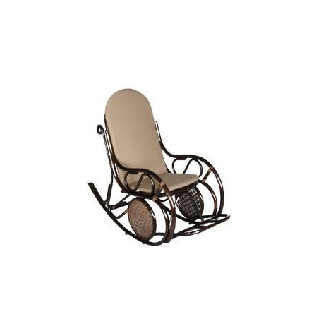 Кресло -качалка Сантьяго арт.CV-SB10 коричневый бежевый, бежевый "Garden story"