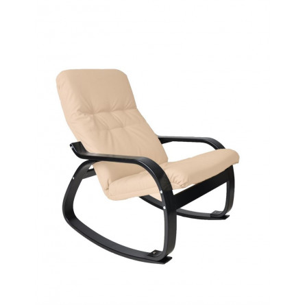 Кресло -качалка Сайма мебельная ткань арт.GT3300-МТ002 венге слоновая кость,
