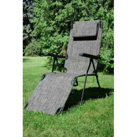 Кресло -шезлонг Роберто арт.с1325 черный серый,