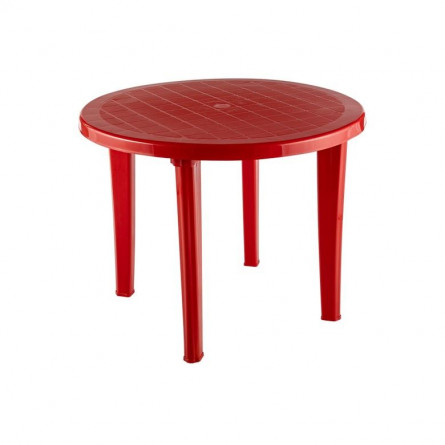 Стол пластиковый арт.СП1-МТ005 круглый (красный)