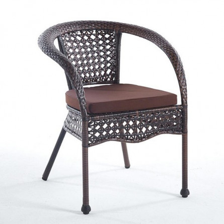 Стул-кресло из ротанга Руардин "Ruardean"с мягкой подушкой 5 см
