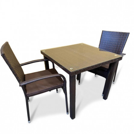 Комплект мебели из искусственного ротанга стол Токио + 2 кресла Сантос