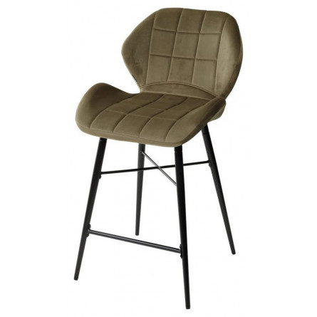Полубарный стул MARCEL BLUVEL-77 ASH GREEN (H65cm), велюр М-City