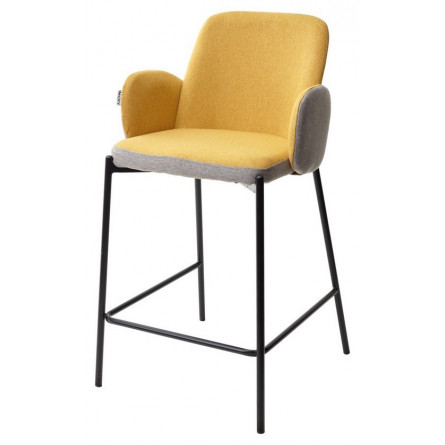 Полубарный стул NYX (H65cm) VF106 желтый / VF120 серый М-City