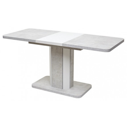 Стол на одной ножке STORK Белый бетон/ Белый 120 М-City